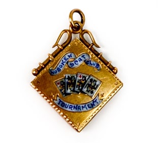 HOBOKEN SCAT CLUB LOCKET PENDANT C. 1900