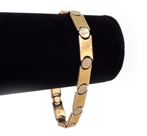 ITALIAN 14K GOLD SCREW-LINK BRACELET