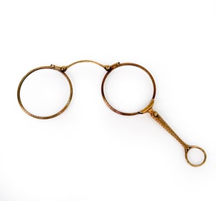 ANTIQUE TIFFANY & CO 14K GOLD FOLDING LORGNETTE