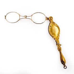ANTIQUE VICTORIAN LORGNETTE OPERA GLASSES