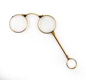 ANTIQUE GOLD LORGNETTE OPERA GLASSES