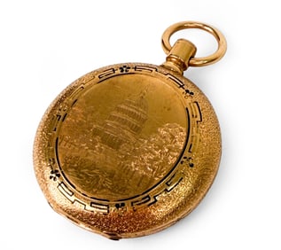 ALFRED GERARD & CHARLES JACOT 18K POCKET WATCH