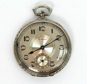 E. HOWARD WATCH CO. OPEN FACE 14K POCKET WATCH