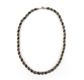STERLING TWISTED ROPE CHAIN NECKLACE