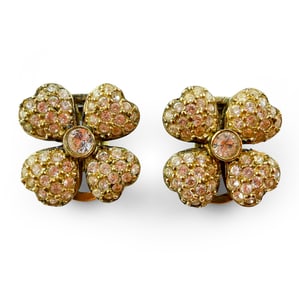 PAIR OF MODITAL VERMEIL STERLING CLOVER EARRINGS