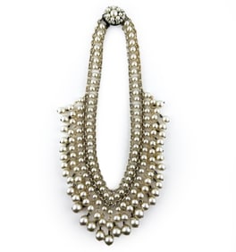 VINTAGE JAPANESE PEARL BIB NECKLACE