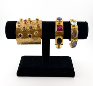TURKISH HAMMERED GOLD PLATED BRACELETS