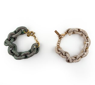J. CREW & BAUBLEBAR PAVE LINK BRACELETS