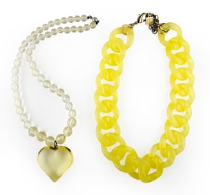 APPLE JUICE BAKELITE STYLE NECKLACES INCL. ZENZII