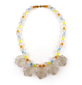 MONET ACRYLIC CHILD'S JEWELRY NECKLACE C. 1930S