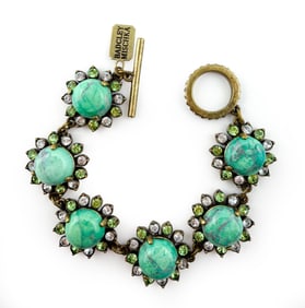 BADGLEY MISCHKA GLASS CABOCHON BRACELET