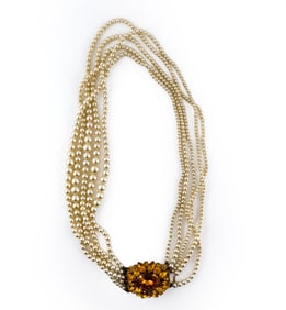 ELIZEBETH TAYLOR STYLE PEARL CHOKER NECKLACE