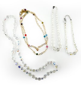VINTAGE AUSTRIAN & CZECH CRYSTAL NECKLACE GROUPING