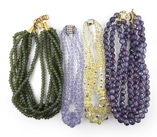 GROUPING OF VINTAGE BEADED COSTUME JEWELRY