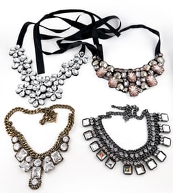 GROUPING OF BIB NECKLACES INCL J CREW