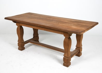 SCANDINAVIAN RUSTIC OAK DINING TABLE