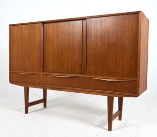 ATTR. E. W. BACH DANISH TEAK HIGHBOARD C. 1960S