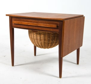 JOHANNES ANDERSEN DANISH TEAK SEWING TABLE C.1960S