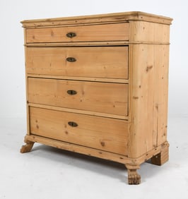 SCANDINAVIAN PINE CHEST OF DRAWERS 19TH C.