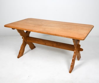 HENNING KJAERNULF STYLE OAK EXTENDING DINING TABLE