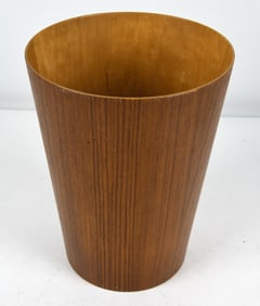 SERVEX SWEDISH TEAK WASTE BASKET C. 1970S