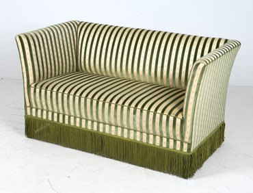 SCANDINAVIAN VELOUR & BEECH SOFA C. 1960S