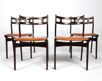 (4) JOHANNES ANDERSEN ROSEWOOD DINING CHAIRS