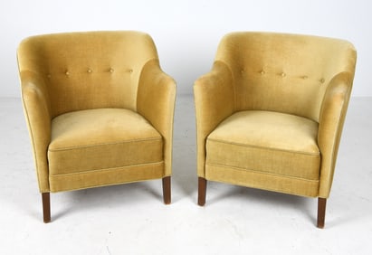 PAIR OF DANISH MOHAIR LOUNGE CHAIRS C. 1960S