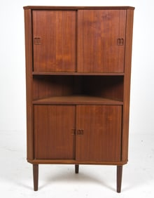 DANISH TEAK CORNER CABINET C. 1960S