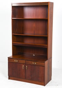 HUNDEVAD STYLE DANISH ROSEWOOD BOOKCASE CABINET