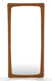 STYLE OF KJERSGAARD DANISH TEAK WALL MIRROR 1970S