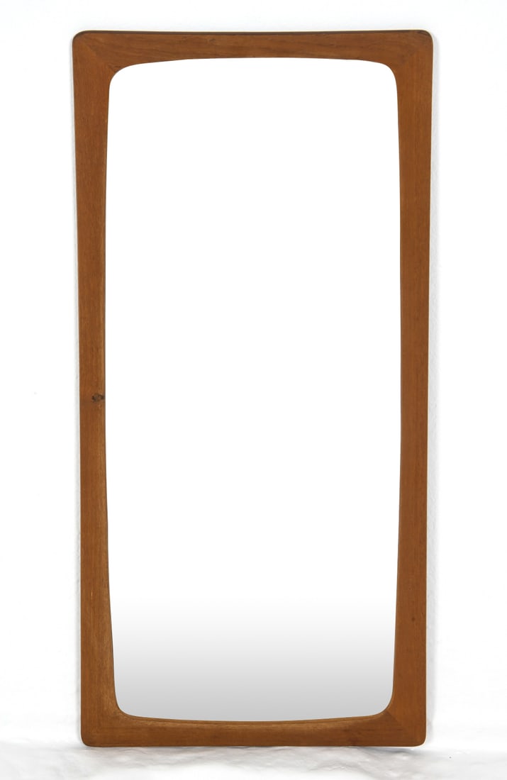 STYLE OF KJERSGAARD DANISH TEAK WALL MIRROR 1970S (1 of 10)