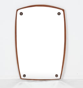 DANISH TEAK WALL MIRROR C. 1960S