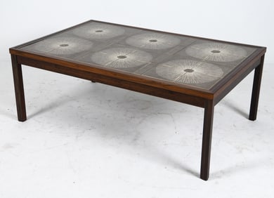 KVALITET DANISH ROSEWOOD & TILE COFFEE TABLE 1960S