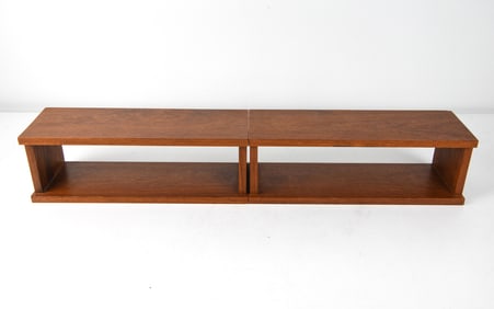 PAIR OF DANISH TEAK FLOATING SHELVES C. 1970S