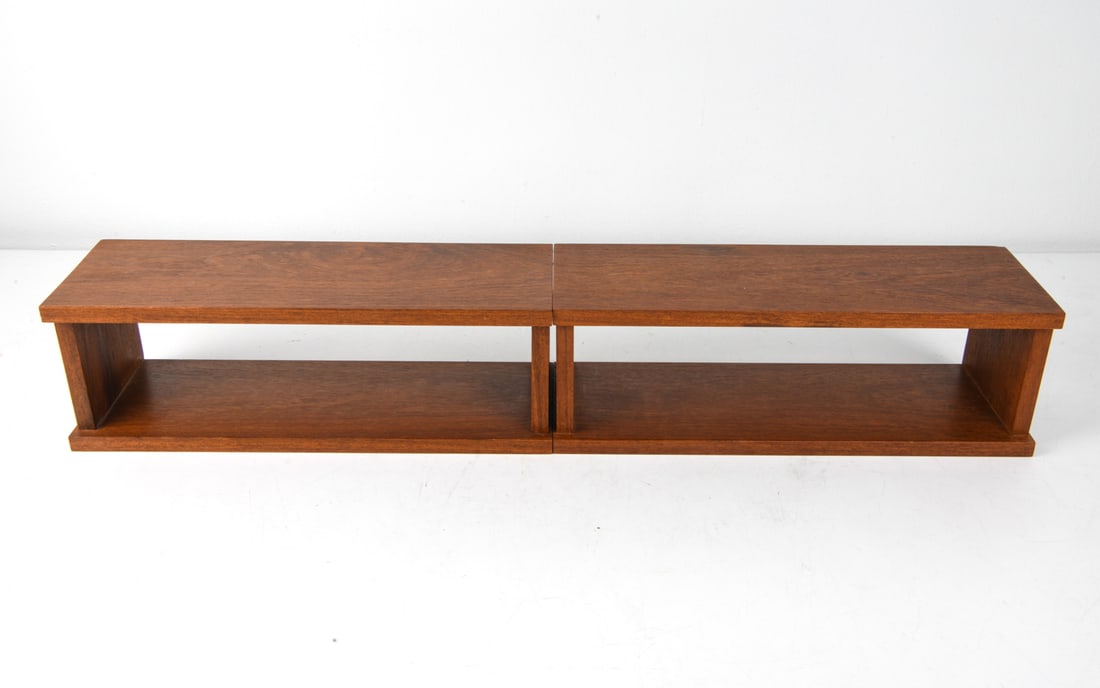 PAIR OF DANISH TEAK FLOATING SHELVES C. 1970S (1 of 13)