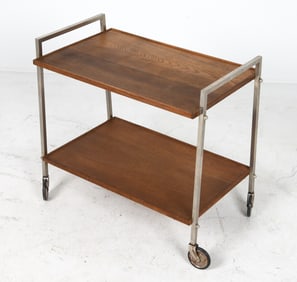 SCANDINAVIAN TEAK BAR CART C. 1960S