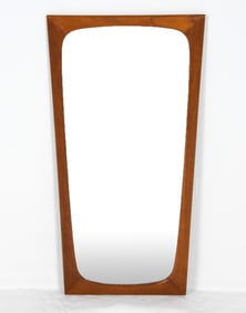 DANISH TEAK WALL MIRROR C. 1960S