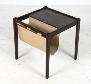 BRDR FURBO DANISH OAK MAGAZINE RACK C. 1970S