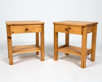 PAIR OF DANISH PINE NIGHTSTANDS C. 1970S