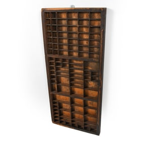 ANTIQUE TYPESET CABINET DRAWER 19TH C.