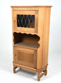 DANISH OAK CORNER CABINET C. 1960S