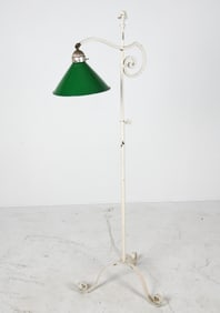 SCANDINAVIAN WROUGHT IRON FLOOR LAMP C. 1940S