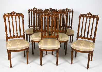 (8) FRENCH LOUIS XVI STYLE DINING CHAIRS