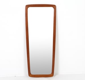 STYLE OF AKSEL KJERSGAARD TEAK WALL MIRROR C.1960S