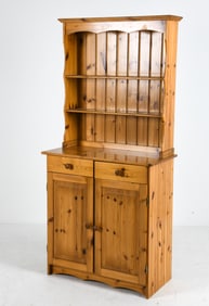 SWEDISH PINE BOOKSHELF CABINET C. 1970S