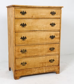 ANTIQUE SCANDINAVIAN PINE CHEST OF DRAWERS