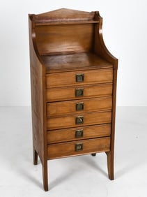 ANTIQUE SCANDINAVIAN FLAT FILE MUSIC CABINET