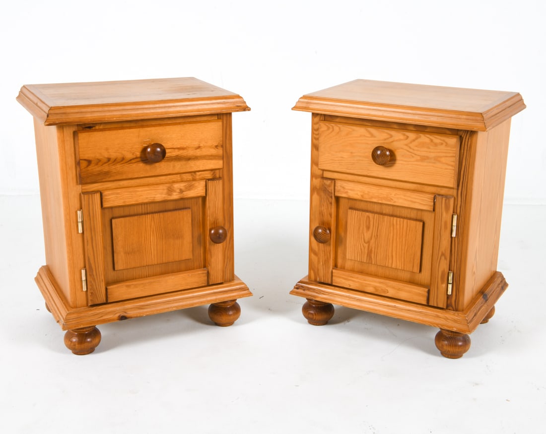 PAIR OF SWEDISH PINE NIGHT STANDS C. 1960S (1 of 18)