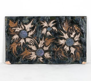 GERMAN CERAMIC TILE WALL ART C. 1970S